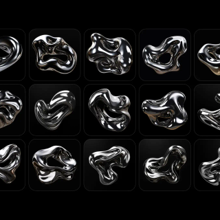 Black liquid metal wallpaper