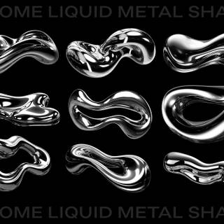 Black liquid metal wallpaper