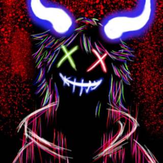 Dark neon anime wallpaper