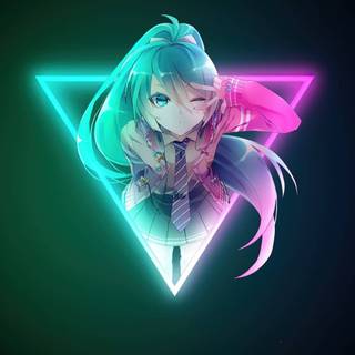 Dark neon anime wallpaper