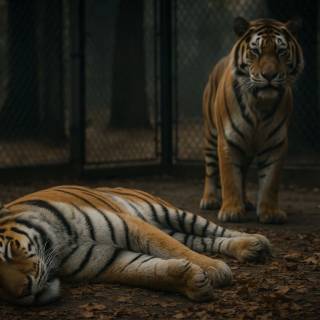 Cat and tiger wallpaper