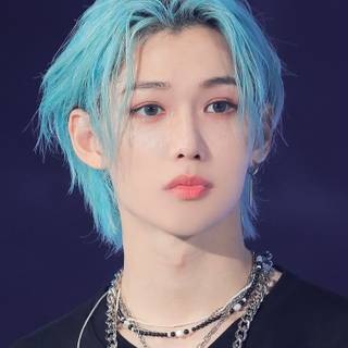 Stray Kids Felix blue hair wallpaper
