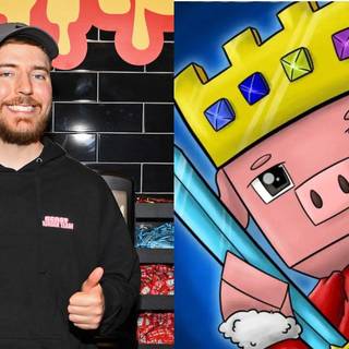 Technoblade and MrBeast wallpaper