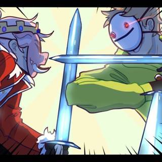 Technoblade and MrBeast wallpaper