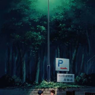 Studio Ghibli night wallpaper