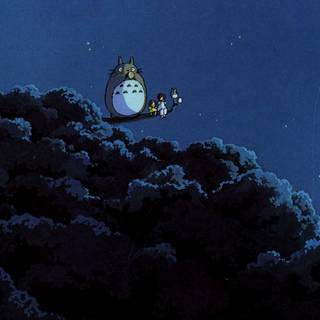 Studio Ghibli night wallpaper