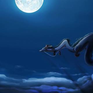 Studio Ghibli night wallpaper