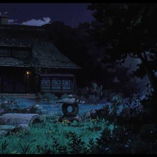 Studio Ghibli night wallpaper