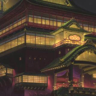 Studio Ghibli night wallpaper