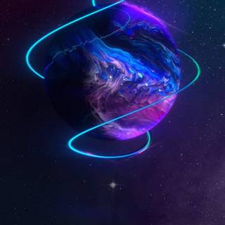 Neon universe wallpaper