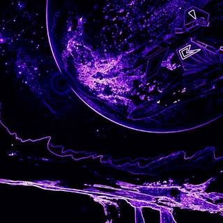 Neon universe wallpaper