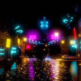 Neon universe wallpaper