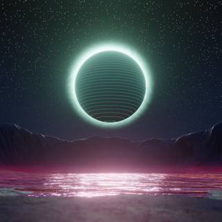 Neon universe wallpaper