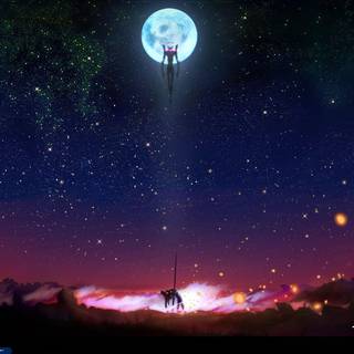 Neon universe wallpaper