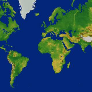 Plane physical map of world wallpaper