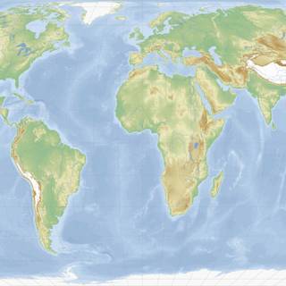 Plane physical map of world wallpaper