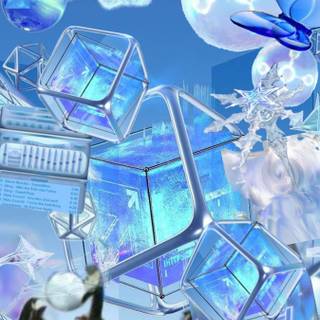 Cyber glacier wallpaper