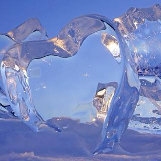 Cyber glacier wallpaper