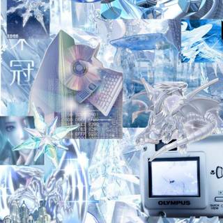 Cyber glacier wallpaper