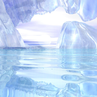 Cyber glacier wallpaper