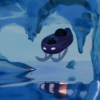 Cyber glacier wallpaper