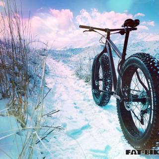 Snow bike wallpaper