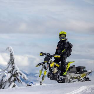 Snow bike wallpaper