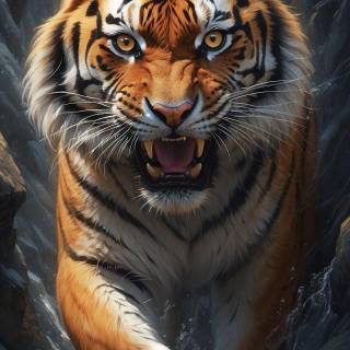 Tiger attack wallpaper