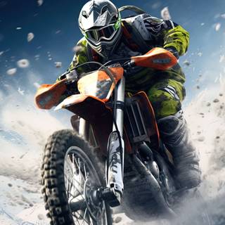 Snow bike wallpaper