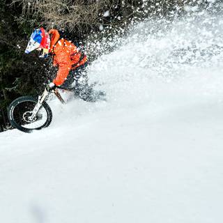 Snow bike wallpaper