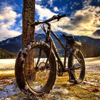 Snow bike wallpaper