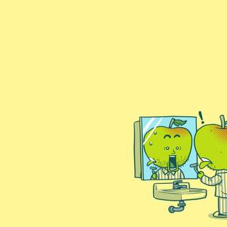 Apple cartoon wallpaper