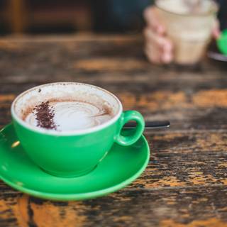 Green coffee wallpaper