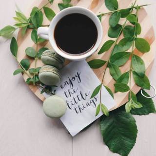 Green coffee wallpaper