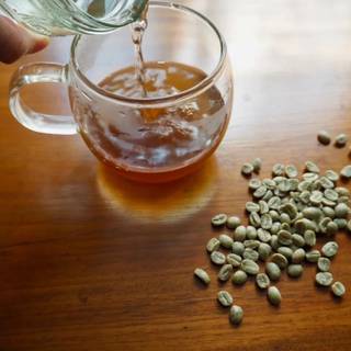 Green coffee wallpaper