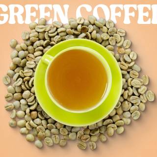 Green coffee wallpaper