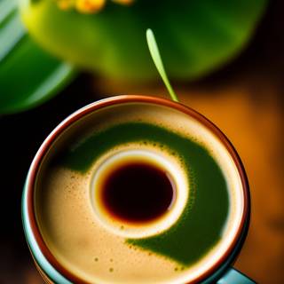 Green coffee wallpaper