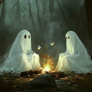 Spooky ghost wallpaper