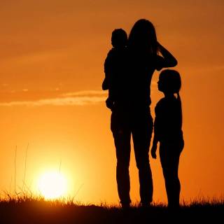 Mom and kids wallpaper