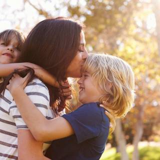 Mom and kids wallpaper