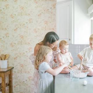 Mom and kids wallpaper