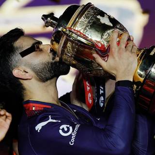 Virat Kohli with trophy wallpaper