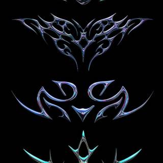 Chrome tribal wallpaper