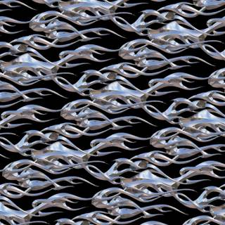 Chrome tribal wallpaper