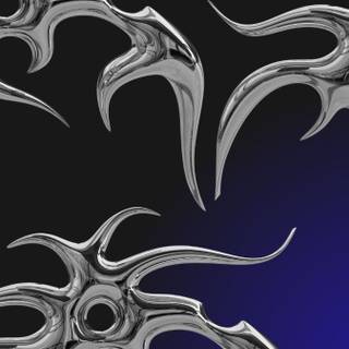 Chrome tribal wallpaper