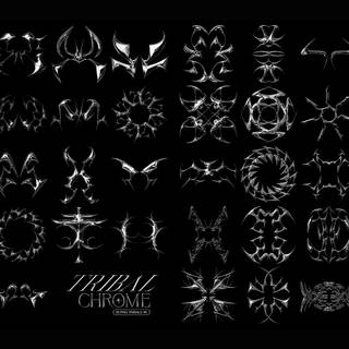 Chrome tribal wallpaper