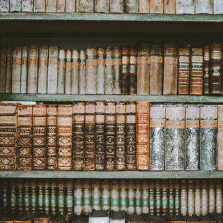 Bookshelf filled with books wallpaper