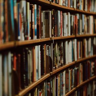 Bookshelf filled with books wallpaper