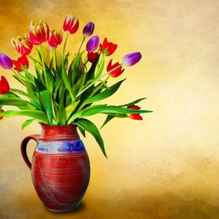 Vase of flowers wallpaper