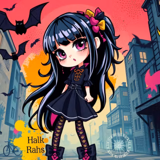 Chibi goth wallpaper